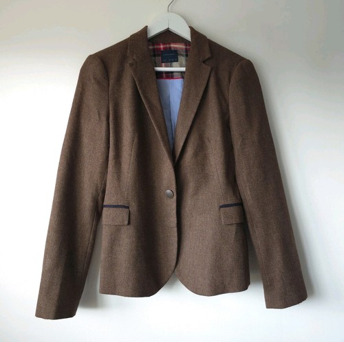 Zara wool blend brown tweed - zara,