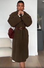 ZARA WIDE LAPEL 100% WOOL COAT
