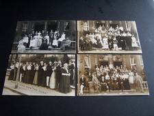 4 Vintage RP Postcards People