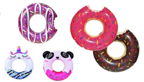 Inflatable donut swim ring - swim,