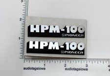 Pioneer HPM-100 Speaker Badge Logo Pair with Pin Back Laminated Acrylic Custom
