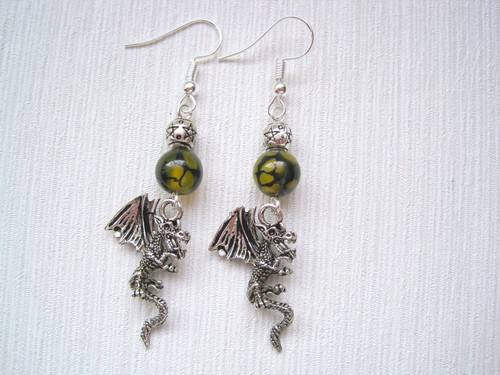 Dragon charm green - dragon, dragons