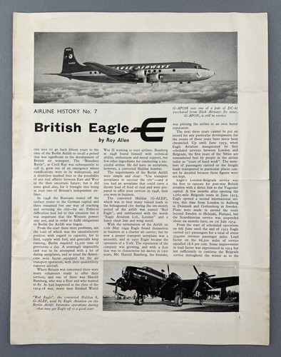 British eagle vintage airline - eagle,
