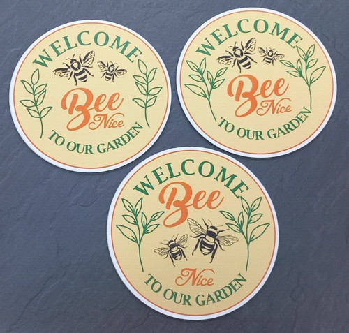 Bee nice metal garden sign - sign,