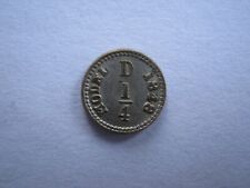 1848 Model Farthing A UNC 7mm silvered brass