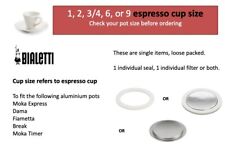 Bialetti 1 2 3 4 6 Espresso Cups Single Spare Seal Gasket Filter Moka Dama Mini