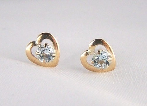 9ct gold heart real sky - 9ct,