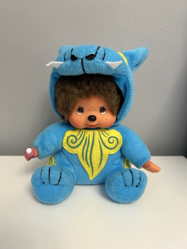 Monchichi blue dragon doll - blue,