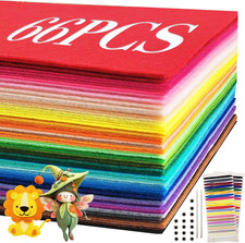 Felt Fabric Sheets,66 Pcs