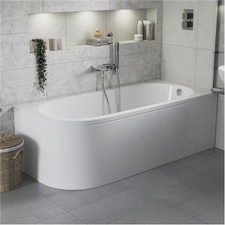 Signature Boost J-Shaped Rectangular Corner Bath 1500mm x 725mm RH (inc Panel)