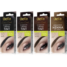 Delia Colour Cream Henna for Eyebrows Tint Kit Set - Black | Dark Brown | Brown