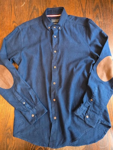 Zara man navy elbow - elbow, patch