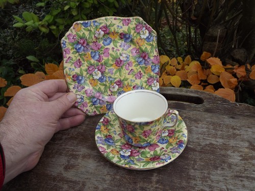 Vintage 1930s chintz royal - 1930s,