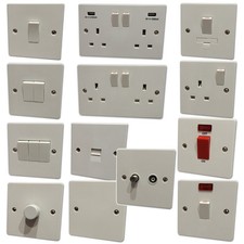 White Plastic Light Switches