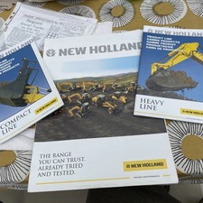 New Holland product line excavators 2x40 page brochures  in carded file 2005