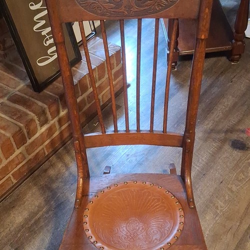 Victorian antique wood rocking - victorian,