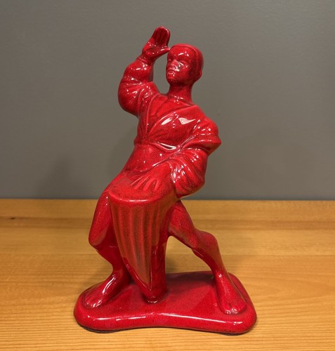 Vintage glossy red ceramic - vintage,