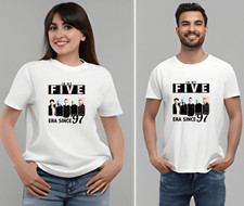 Five Boyband 5ive 90s Reunion Tour Concert T-Shirt Fans Gift Unisex Tee 1997 Era