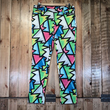 Loudmouth Golf Women's Geometric Multicoloured Zig Zag Trousers Size 12