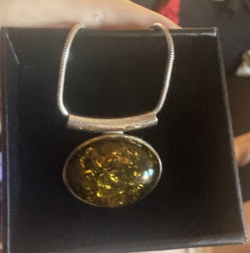 Vintage sterling silver - silver, green