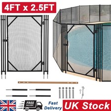 Pool Fence Gate 4x2.5 FT Removable Inground Pool Gate w/ Latch for Kids Security