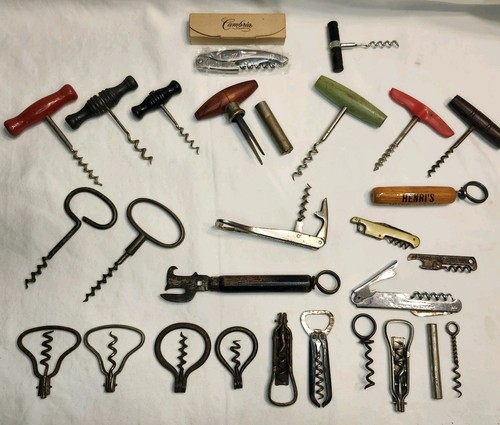 Lot antique corkscrews - antique,