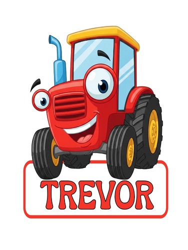 Tractor personalised sticker - tractor,