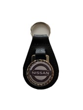 BLACK  LEATHER KEYRING/ FOB