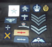RAF Royal Air Force Trade, Rank, Cap, Qualification Badges, Patches Assorted ATC
