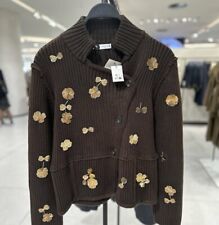 ZARA KNIT CARDIGAN WITH GOLD