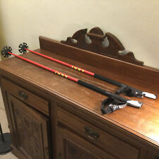 Leki Super Lock Ski Poles 130-150 cm Bright Red (Snowshoeing, Adjustable Length)