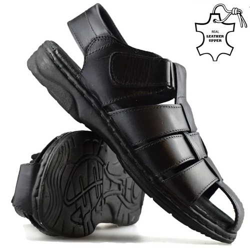 Mens leather sandals - leather,