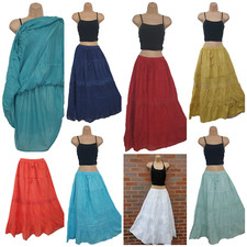 Cotton Maxi Skirt Lace Summer