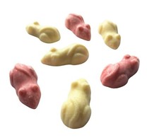 Chocolate Mice For Dogs Safe Pink & White Chocolate Mice Dog Treat 100g-1kg 5cm 