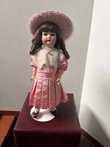 Antique bisque porcelain doll - bisque,
