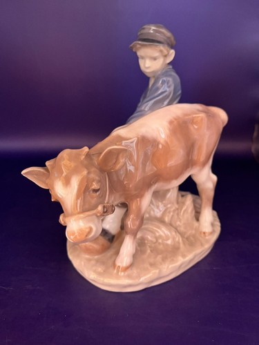 Royal copenhagen boy with calf - copenhagen,
