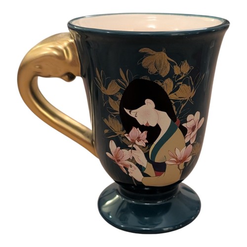 Disney mulan mug green floral - mulan,