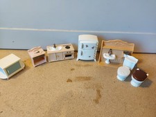 Sylvanian Families Kitchen Bathroom Furniture Bundle