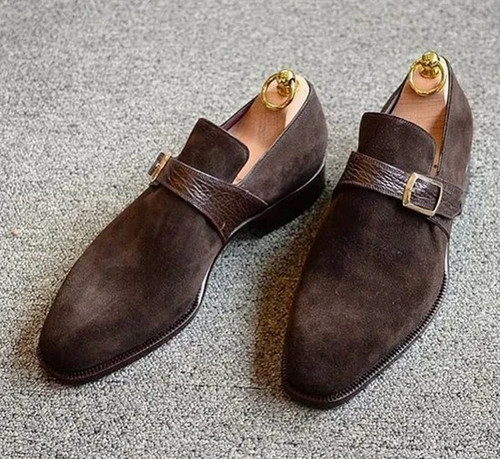 Mens handmade brown suede - mens,