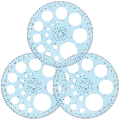 3pcs geometry protractors 360 - 3pcs,