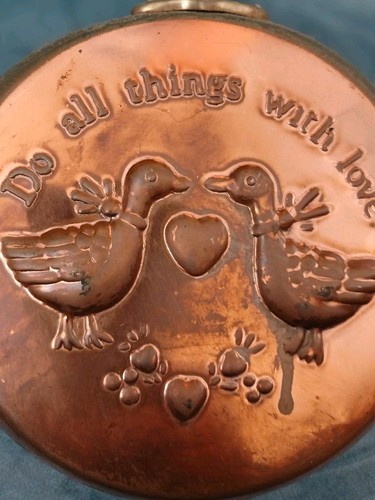Vintage copper pan type mould - pan,