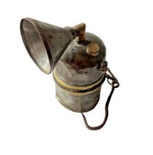19th Century Miners Lamp Acetylene Mining Well Used Antique Scarce Unbranded