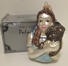 Kurt S Adler Polonaise Ornament Wizard of Oz Dorothy Glass Christmas Ornament