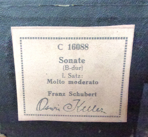 Pianola roll franz - roll, schubert's
