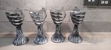 Halloween Skull Wine Goblets x4 Skulls Hands Drinking Glasses