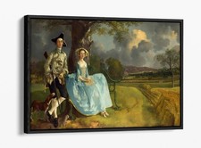 MR AND MRS ANDREWS, THOMAS GAINSBOROUGH- FLOAT EFFECT FRAMED CANVAS ART PRINT