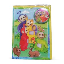 Teletubbies vintage 90's birthday card with badge Design 1