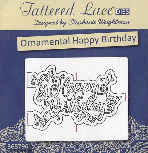 Tattered lace ornamental happy - tattered,