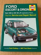 Ford Escort Mk5 MK5B Haynes Workshop Repair Manual Silvertop Zetec engine & CVH