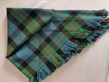 KILT FLY PLAID GUNN ANCIENT TARTAN 16oz WORSTED KILT WOOL MADE IN SCOTLAND MENS